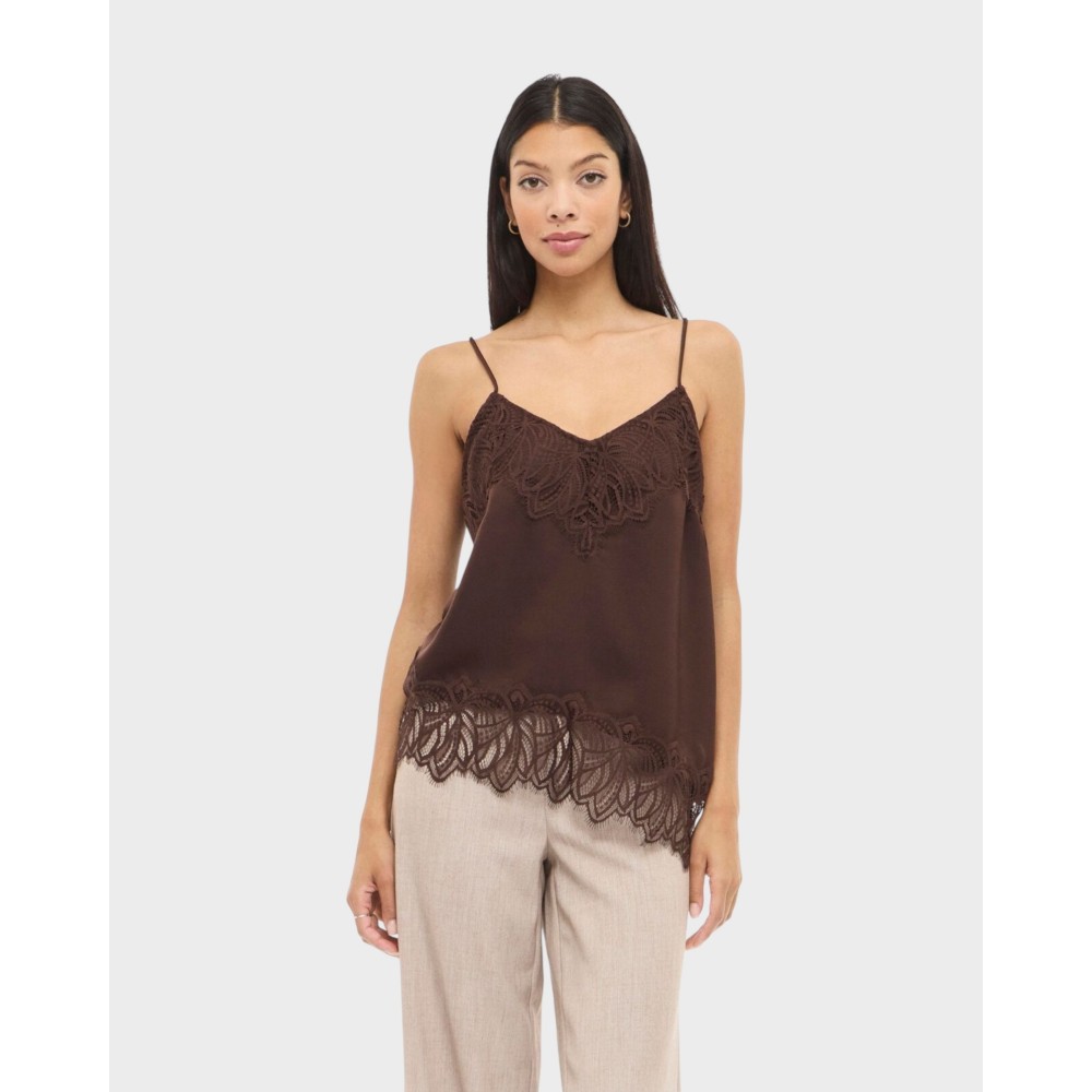 Vilea strap top - Coffee bean