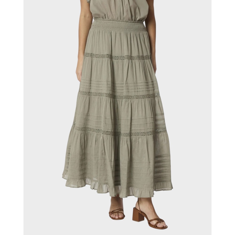 Felicia S Voile Skirt - Smoke green