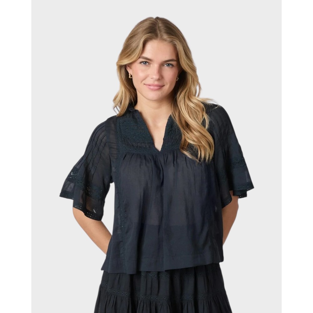 Siama S Voile Blouse - Navy