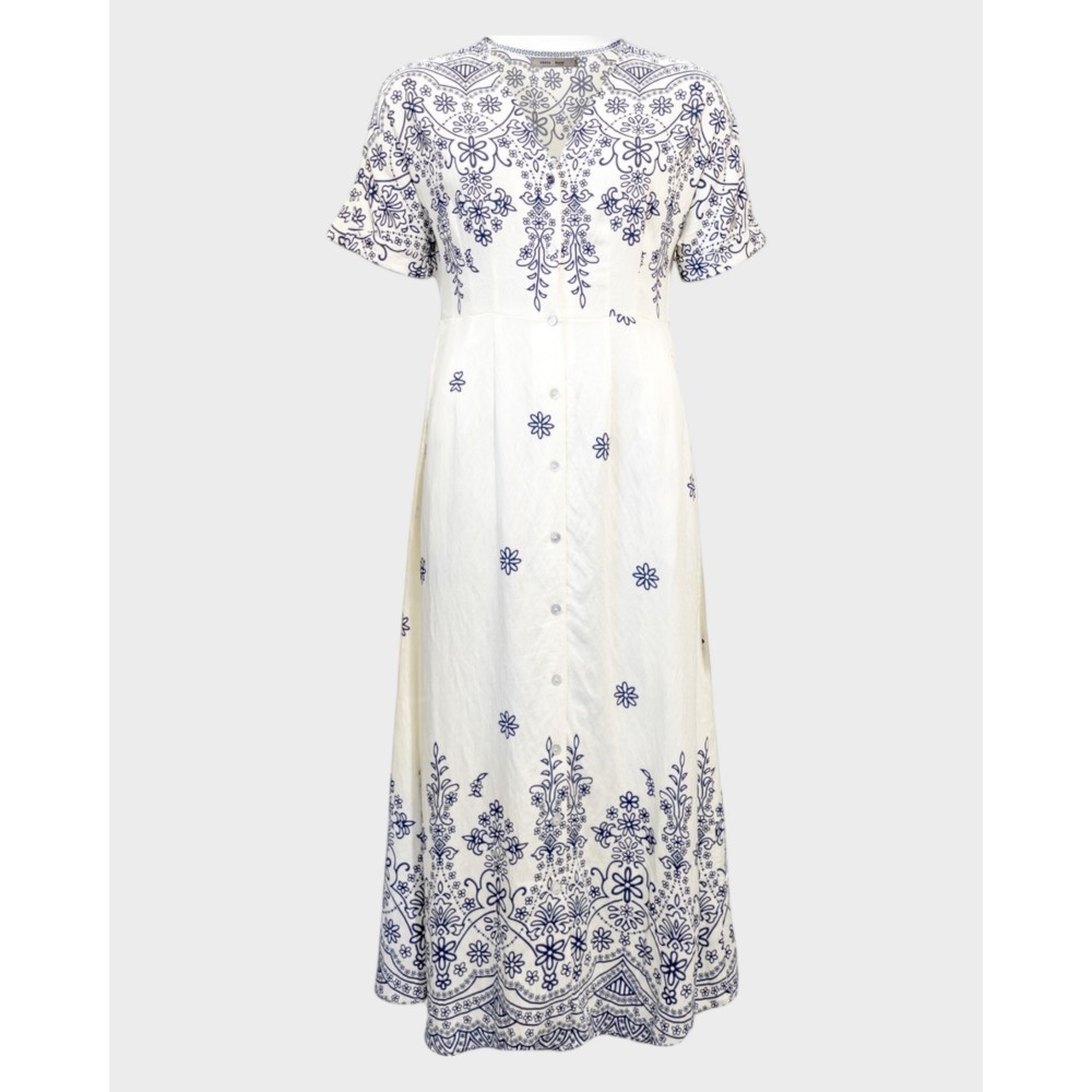 Wishi Short Dress - Sea Blue Flower