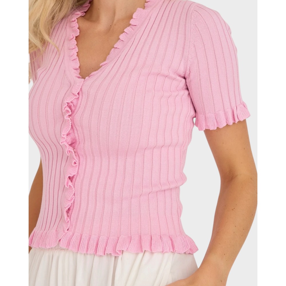 Fabia ss tee - Pale rose