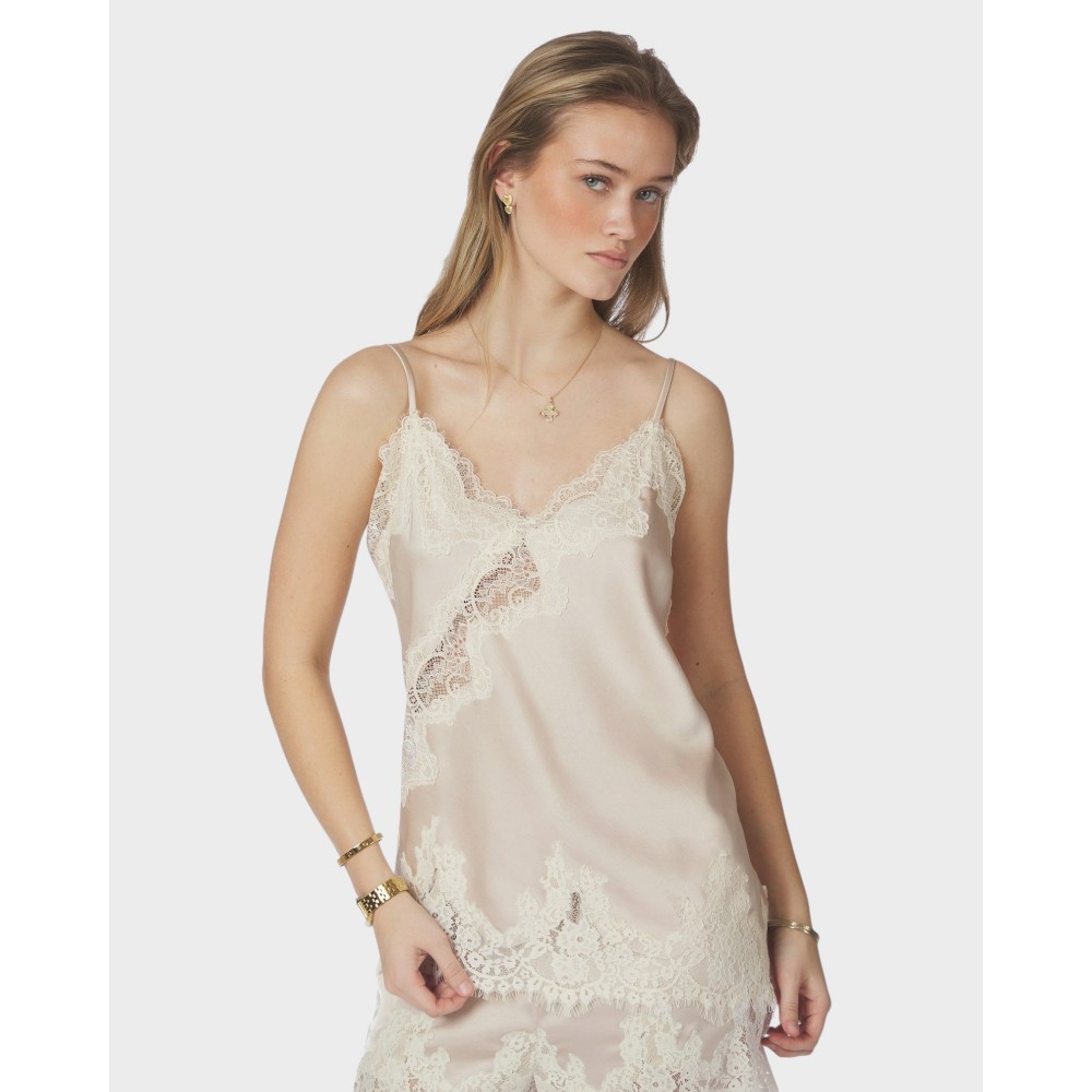 Viole Lace Top - Champagne