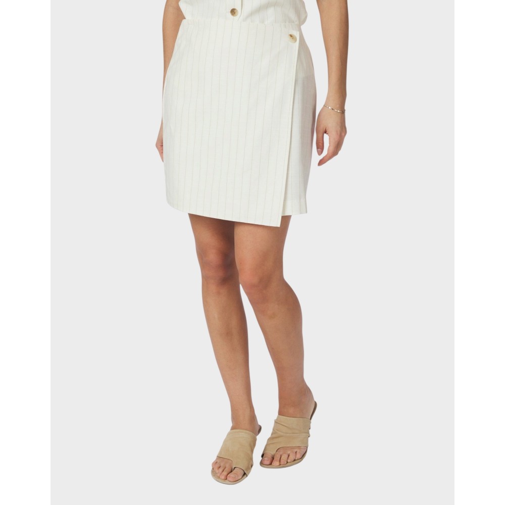 Petrani summer stripe skirt - Taupe stripe