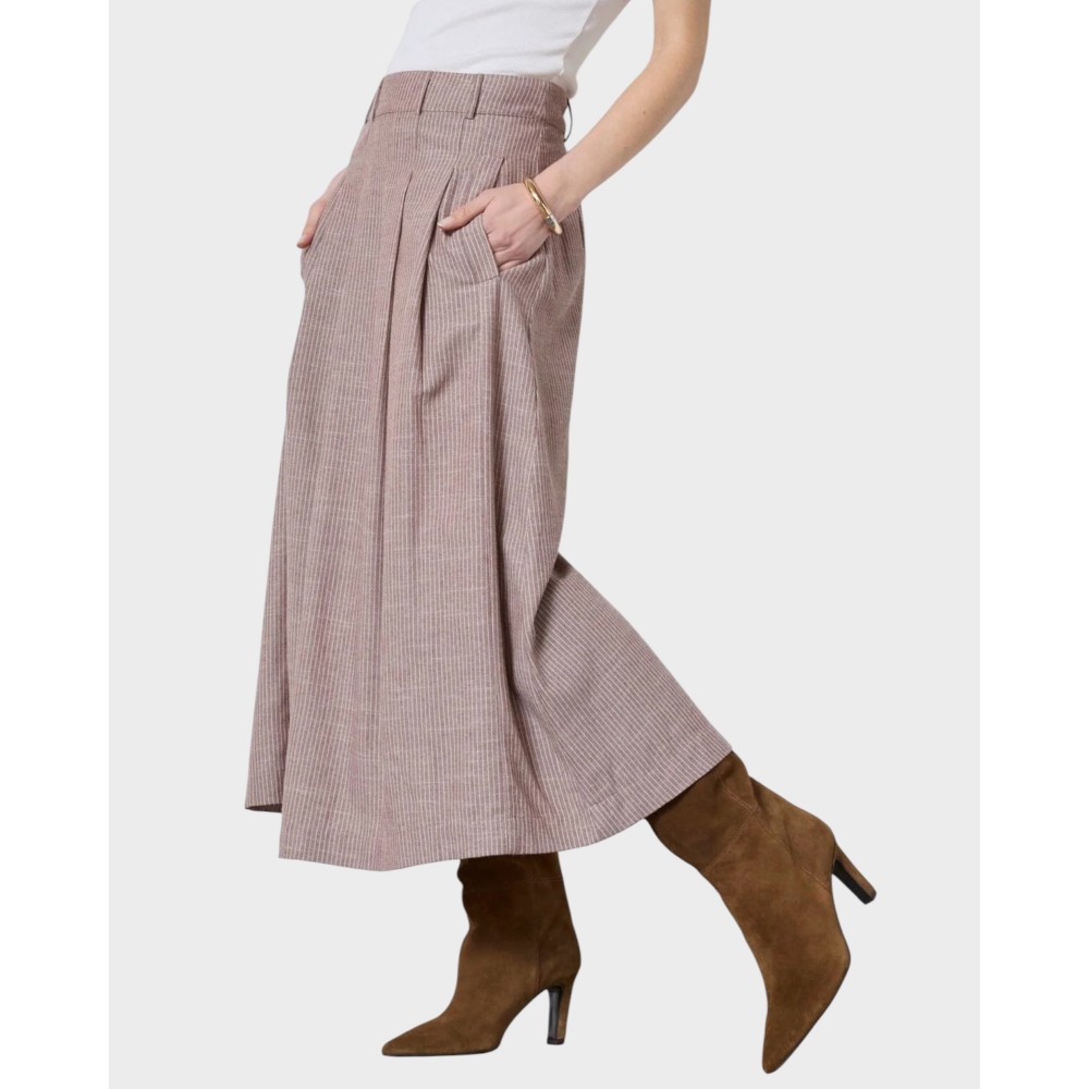 Jiho anya pleat skirt - Brown