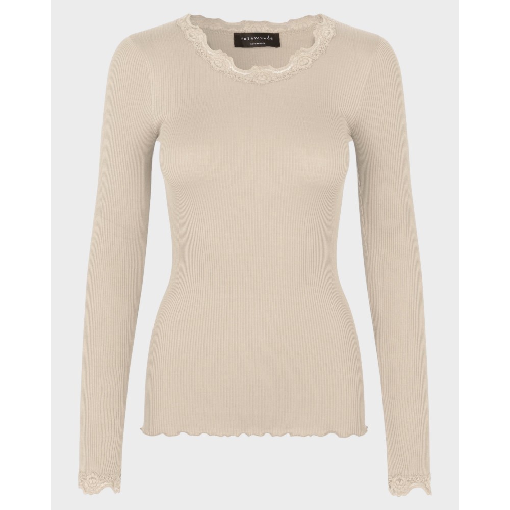 Silk Bluse m/blonde - Cacao
