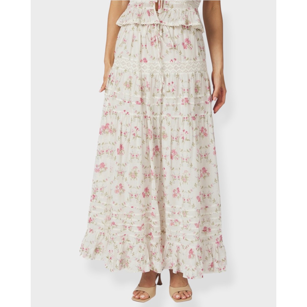 Fippo Spring Flower Skirt - Off-White