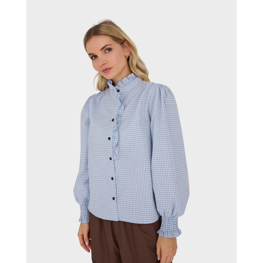 Clova check shirt - Light blue