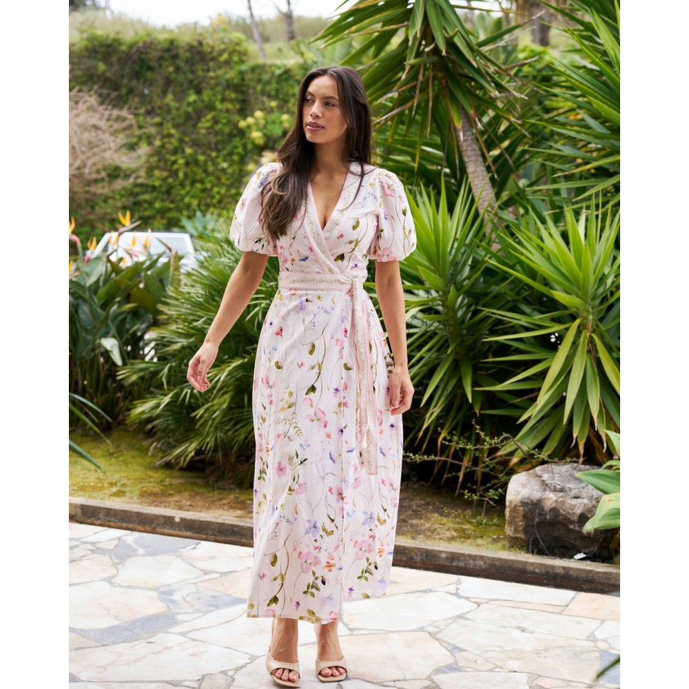 Clarine Flower Dress - Off White