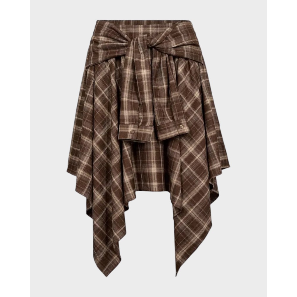 DagnyCheckTieSkirtBrown-01