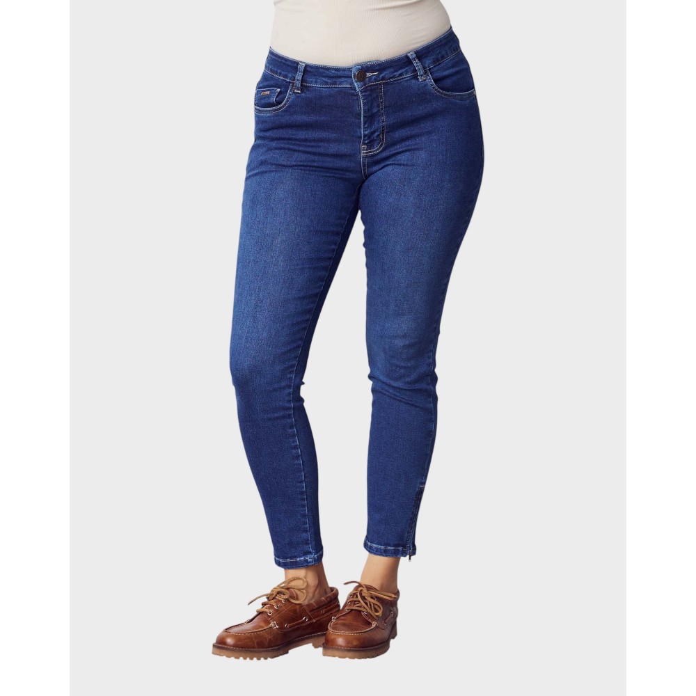 Lido Zip Jeans - Basic denim wash