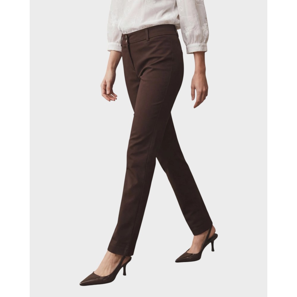 Chino pants long - Dark brown