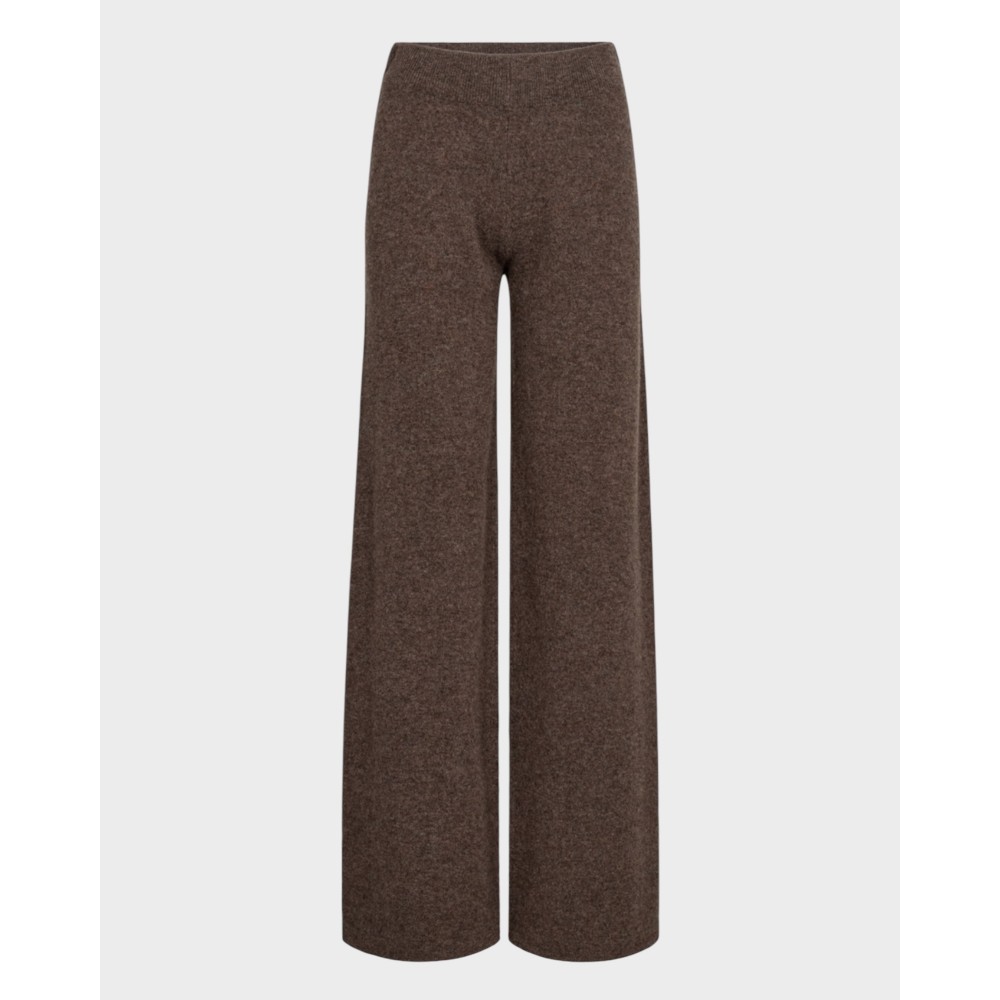 Merino knit pants - Brown