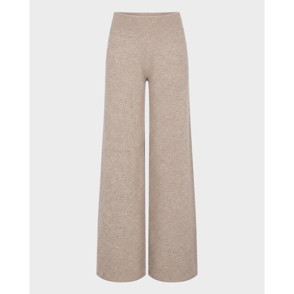 Merino knit pants - Light Brown