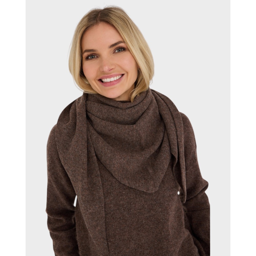 Merino Knit Scarf - Brown