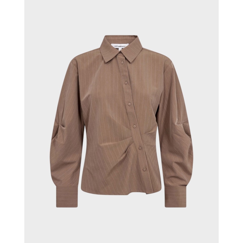 Lyvia asym pin shirt - Walnut