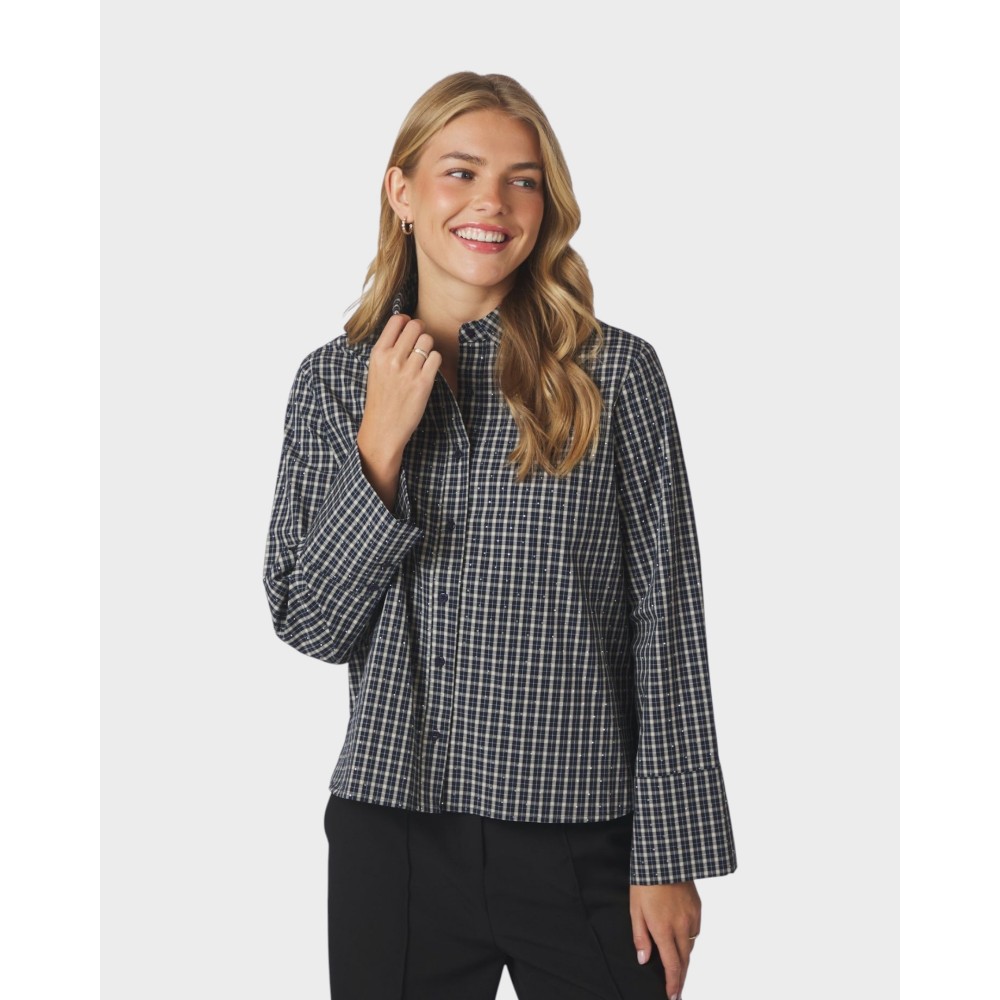 Drew Check Bedaz Shirt - Dark Blue