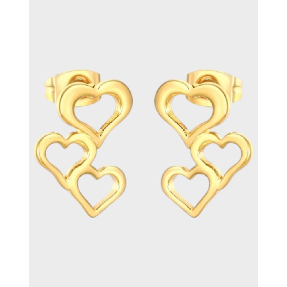  Yia Heart Earrings – 18K Gold Plated