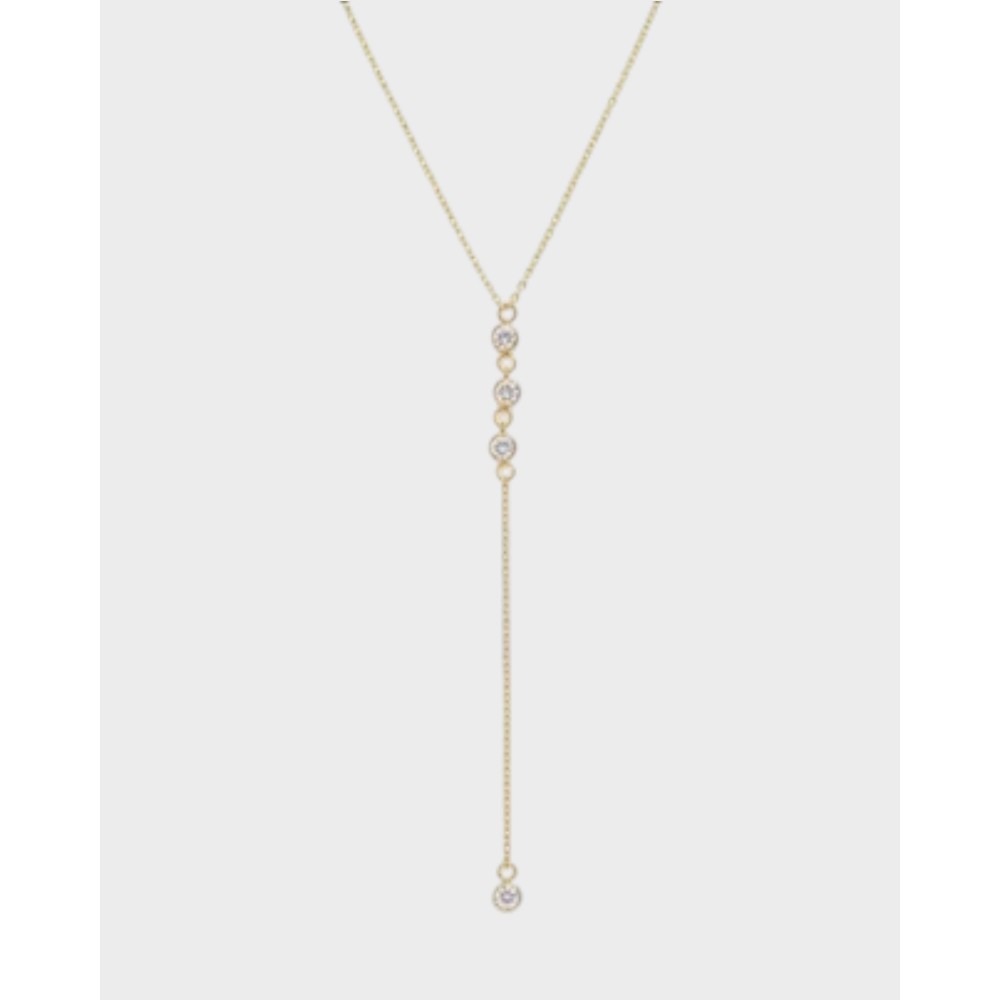  Liva Drop Pendant Necklace – 18K Gold Plated