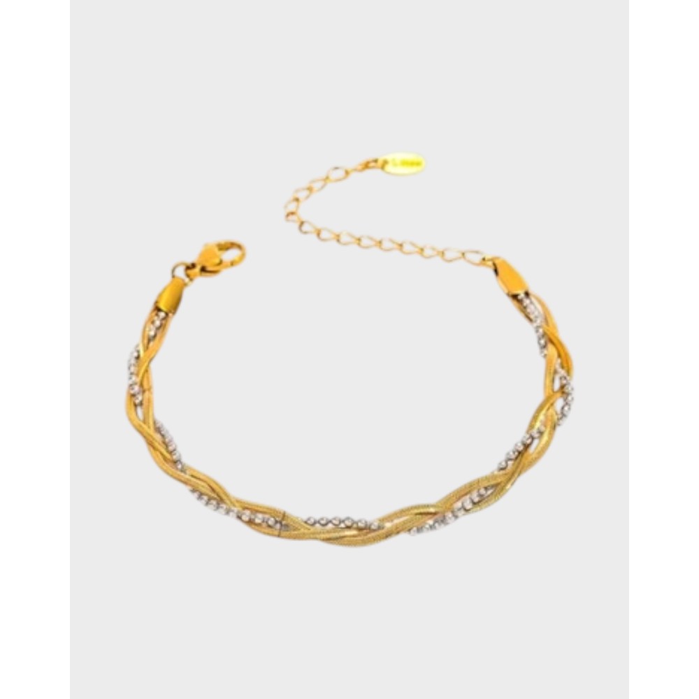 Velin Two-tone Bracelet - 18K Gold Plated and Stainless Steel