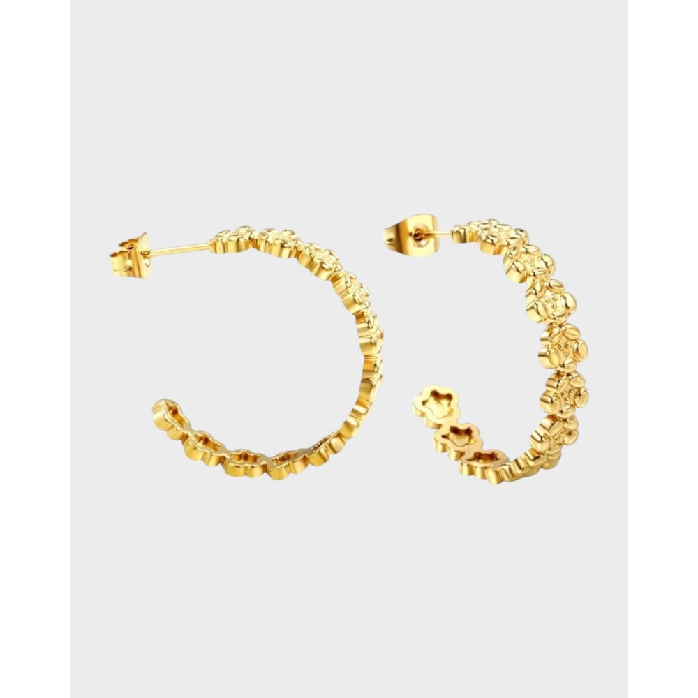 Maia 2 - irrugular hoop – 18K Gold Plated