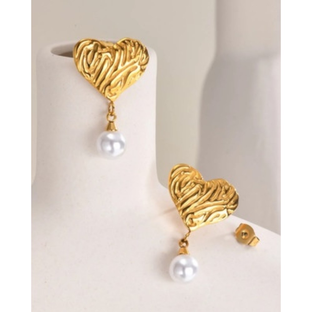  Bella Pearl Earrings – 18K Gold Plated