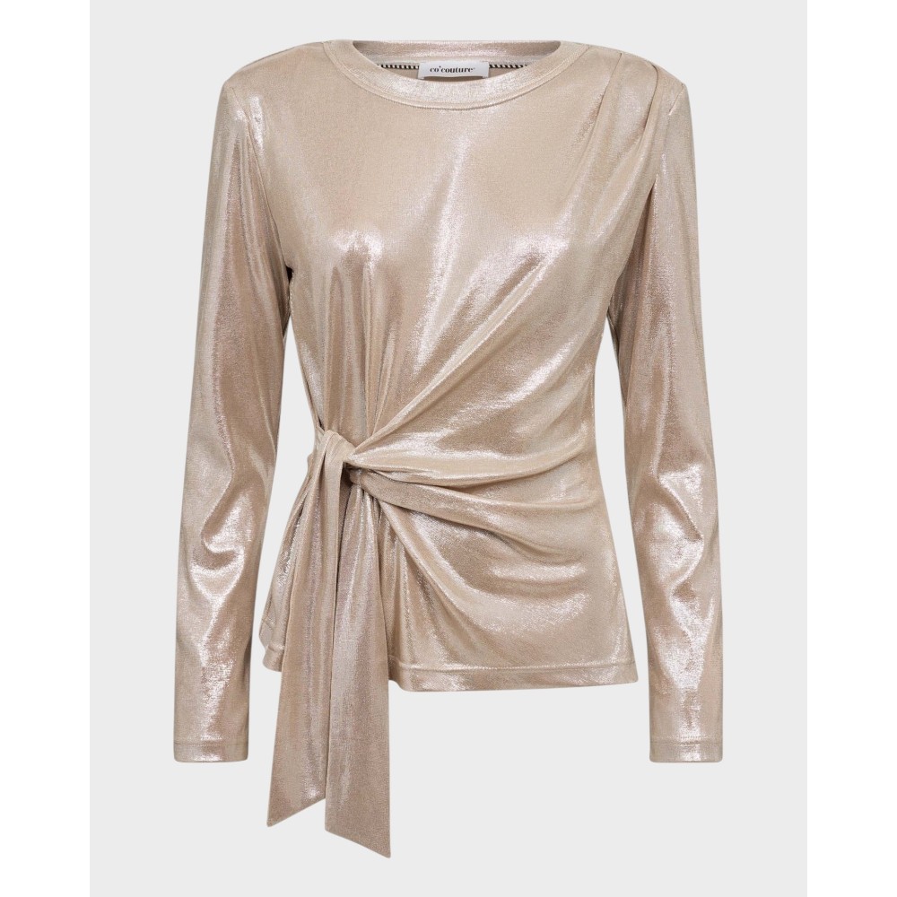 Margot LS Tie Tee - Champagne