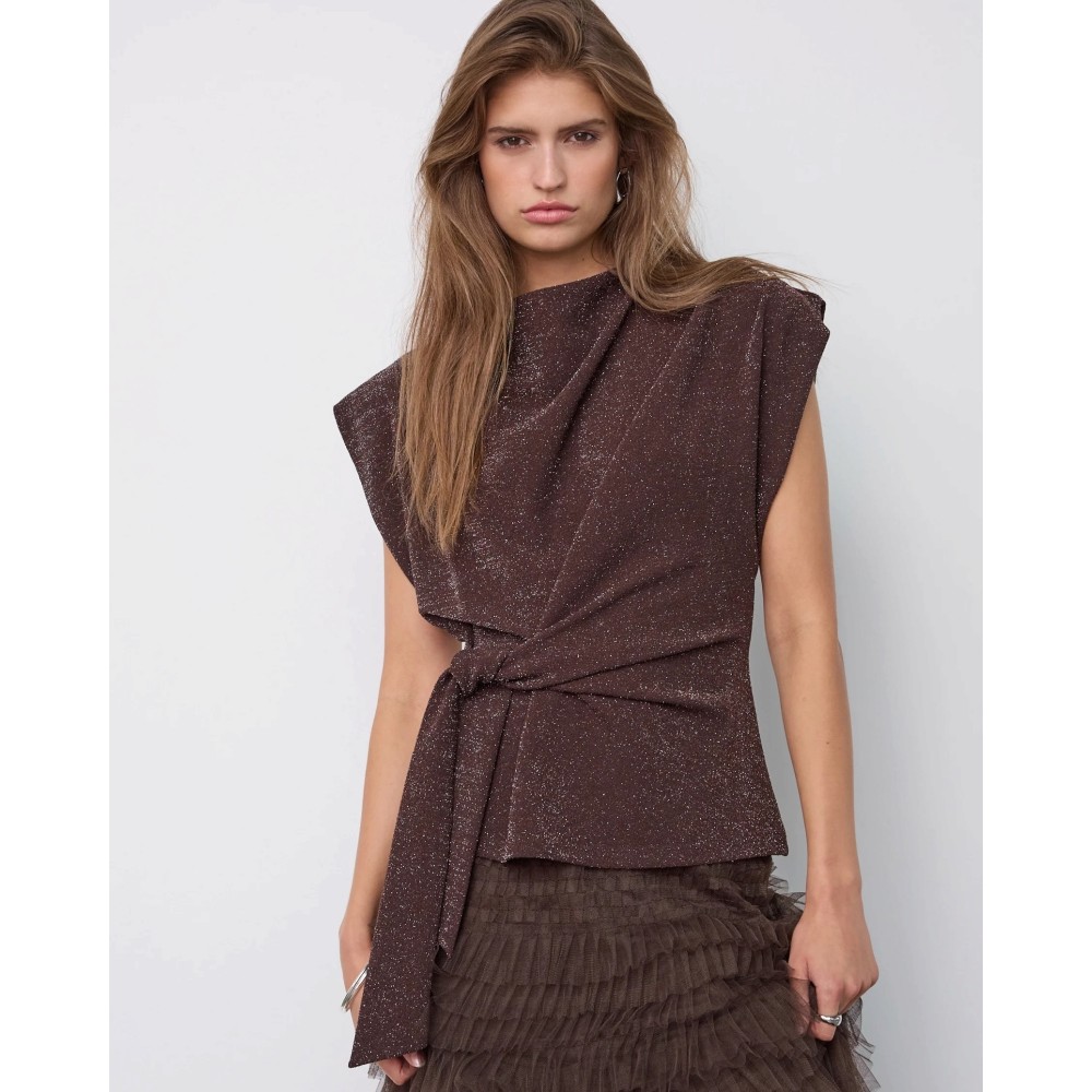 Esti Pleat Top - Bison