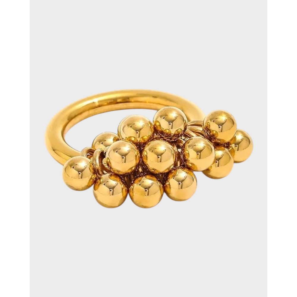 Bead Cluster Ring - 18K Gold Plated