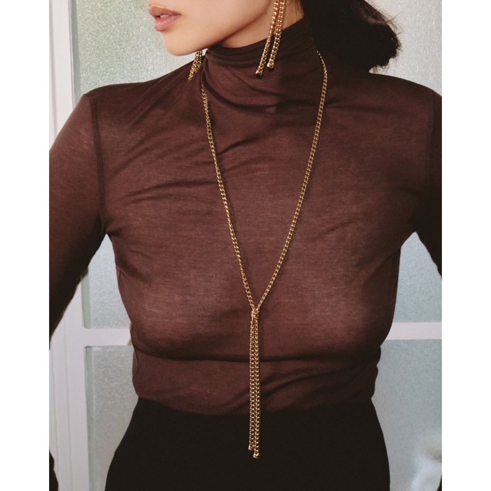 Melted Necklace Y - Gold