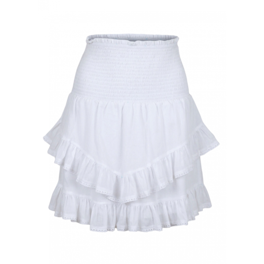 Line solid skirt - white