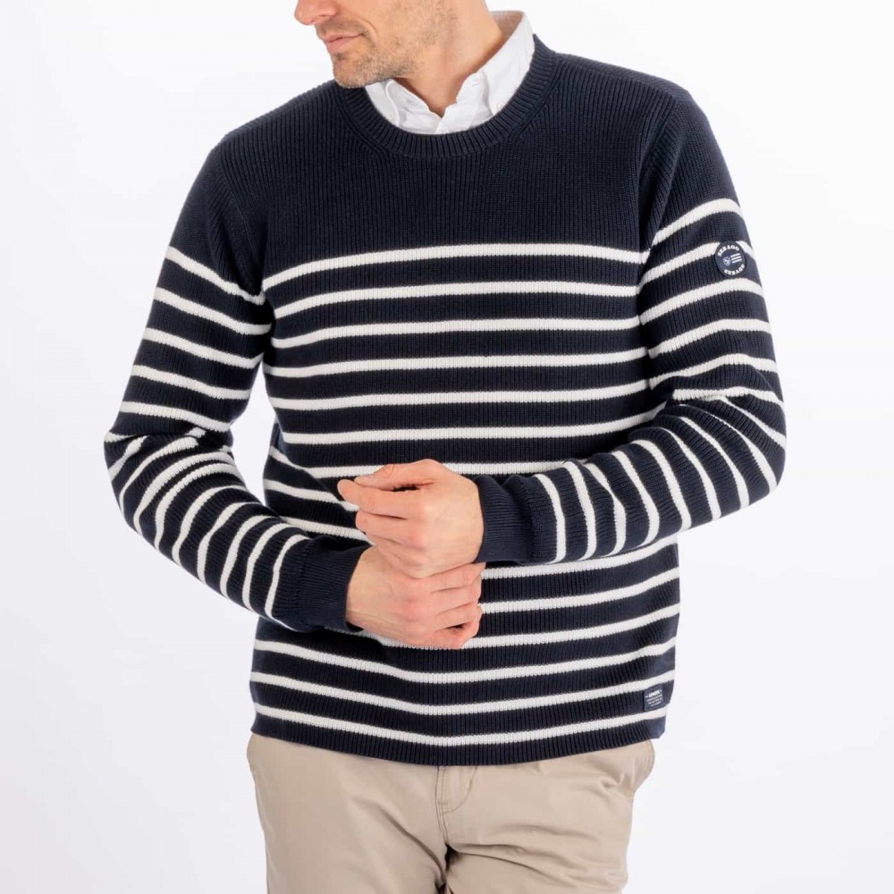 Sailor knitted crew - navy/white