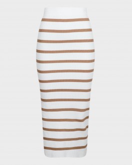 Solla stripe knit skirt - Camel SollastripeknitskirtCamel-20