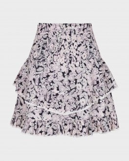 LineSweetFloralskirtBlack-20