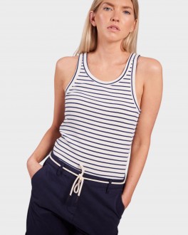 VilmaRibbedTankTopWhiteNavy-20