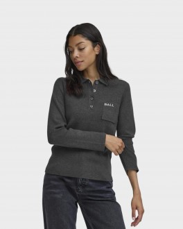 Bamariette Knit Polo - Dark Grey BamarietteKnitPoloDarkGrey-20