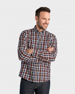 Checked Herringbone Shirt - Dk Burgundy CheckedHerringboneShirtDkBurgundy-20