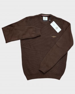 CrewneckStriktrjeBrun-20