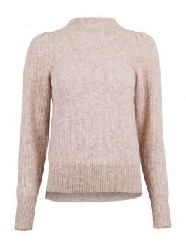 Marlia knit blouse, Beige melange MarliaknitblouseBeigemelange-20