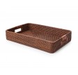 Tray with Leather - brown 
