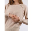 Asli knit blouse - sand melange