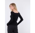 Corine knit blouse - black