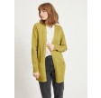 Viril open L/S knit cardigan - green olive