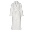 Sauna ladies' robe shawlcollar 130 cm, hvid