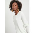 Viril o-neck L/S knit - white alyssum