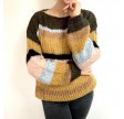 Kala Knit Sweater, Brown Stripes