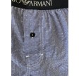 Woven Cotton Boxershorts, blue checked w. dots