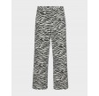 Zion zebra crop pants - Offwhite/black