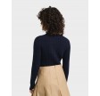Kabelstrik cardigan - Evening Blue