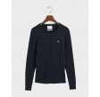 Kabelstrik cardigan - Evening Blue