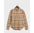 Skotskternet flannel skjorte - Caramel Beige